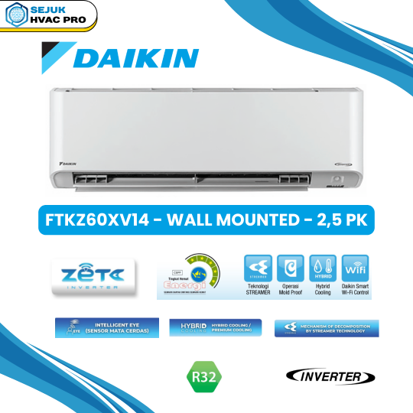 FTKZ60XV14 – Wall Mounted – 2.5 PK